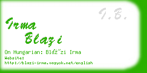 irma blazi business card